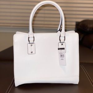 Nine West White Structured Purse.